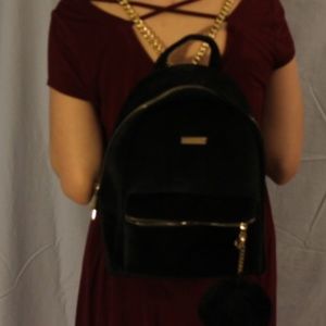 Black and Gold Chain Backpack